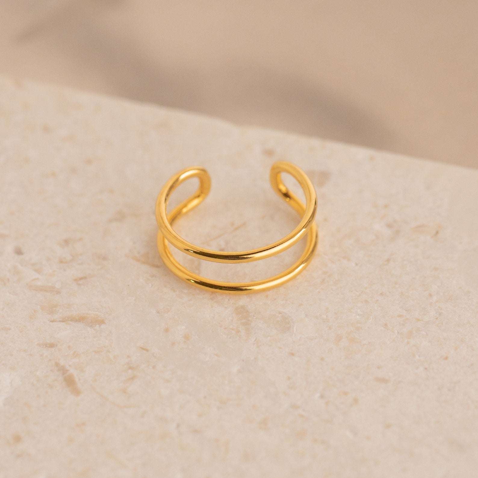 Everly Thin Duo Band Sterling Silver